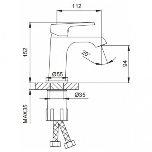 F1071 Смеситель для раковины литой корпус Frap F 1071