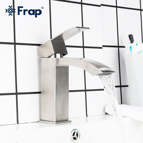 F10803 Смеситель для умывальника FRAP 10803 нержавеющая сталь