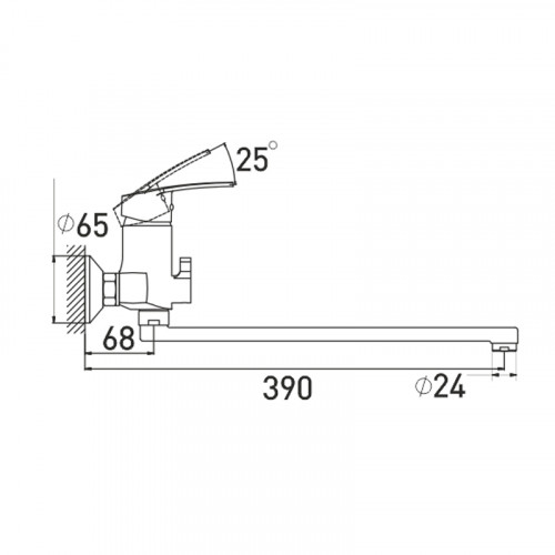 7517514C-35L(F) Смеситель для ванны L-нос GROSS AQUA Nord 7517514C-35L(F)