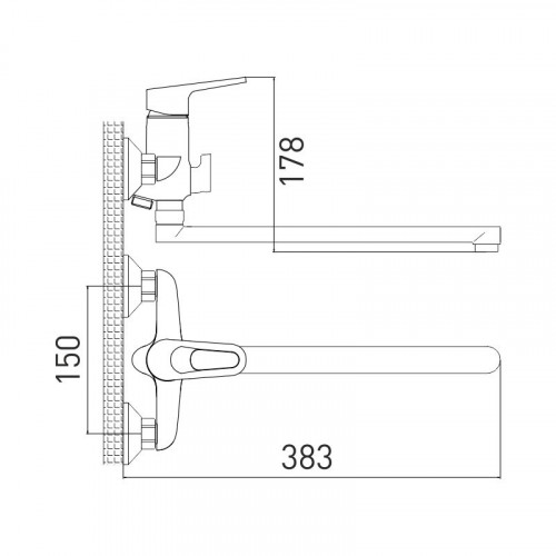 7244268C-35L(F) Смеситель для ванны L-нос GROSS AQUA Delta 7244268C-35L(F)