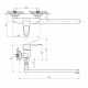 ПСМ-523-084 Смеситель для ванны L-нос ЛЮКС ПСМ 523 084