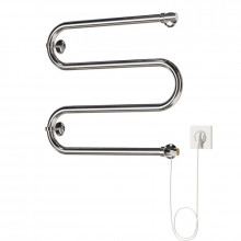 Полотенцесушитель электрический MIXLINE SIMPLE M 50x40 (кнопочный выкл, 123 Вт) ХРОМ
