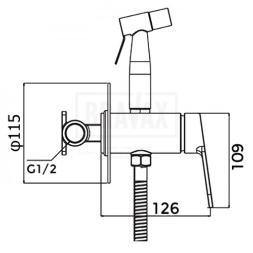 G7299-30 Смеситель с гигиеническим душем Gappo Нержавейка