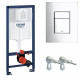 Система инсталляции для подвесного унитаза Grohe Rapid SL 38772001 (3 в 1) 38772001 кнопка квадратная