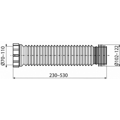 Слив унитаза A97SN (200-520) универ. выпуск ALCAPLAST/Alcadrain