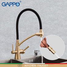 G4398-1 Смеситель для кухни с подкл. фильтра питьевой воды из латуни Gappo Бронза-Черный 4398-1
