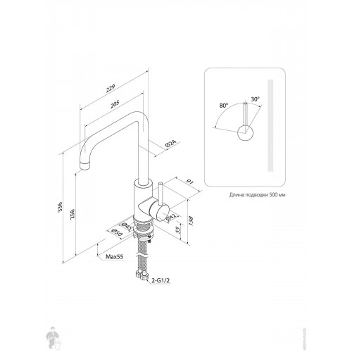 Смеситель для кухни IDDIS Kitchen K05STL0i05