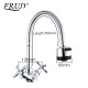 R43601 Смеситель для кухни гибкий излив 2-х вент крепение гайка FRUD 43601