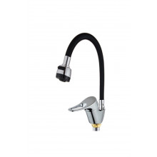 S4743R5-8 Смеситель для кухни Feinise S4743R5-8, с высоким силиконовым изливом, крепление гайка, черный