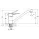 Смеситель в кухню SOLONE 4L-A045 (25cm) (20/2)