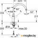 GROHE 31367000 Смеситель для мойки высокий излив BAU EDGE GROHE 3136700