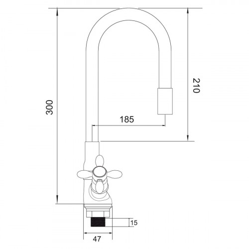 BA5318-1F-E352A-B702 Смеситель для кухни из Латуни