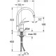 GROHE 32752000 Смеситель для мойки боковой поворотный гусак EUROECO GROHE 32752000
