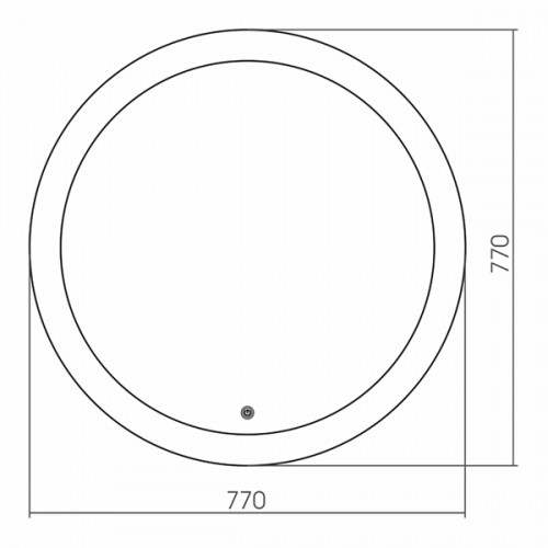 Зеркало "Перла-2" D770 сенсорный выключатель, светодиодная подсветка + подогрев